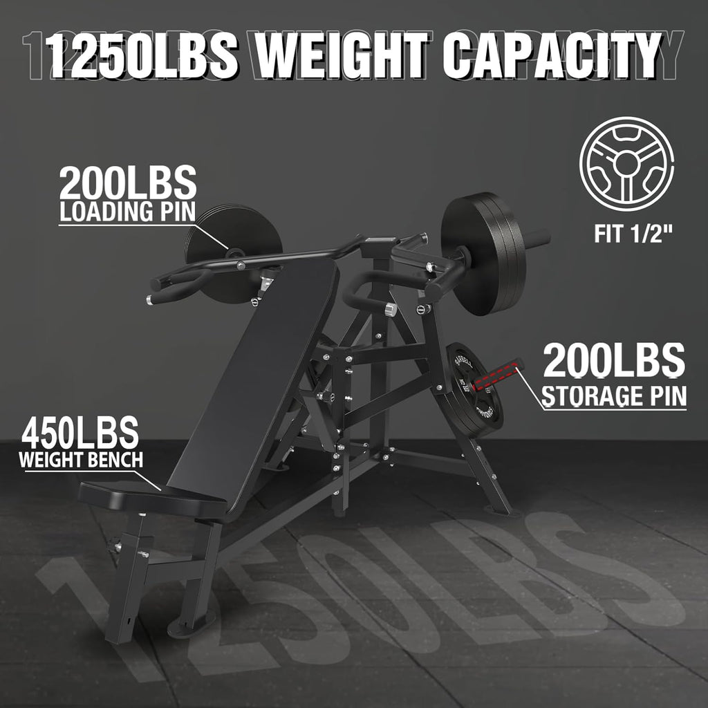 1250LBS Chest Press Machine with Independent Converging Arms, Black X30091