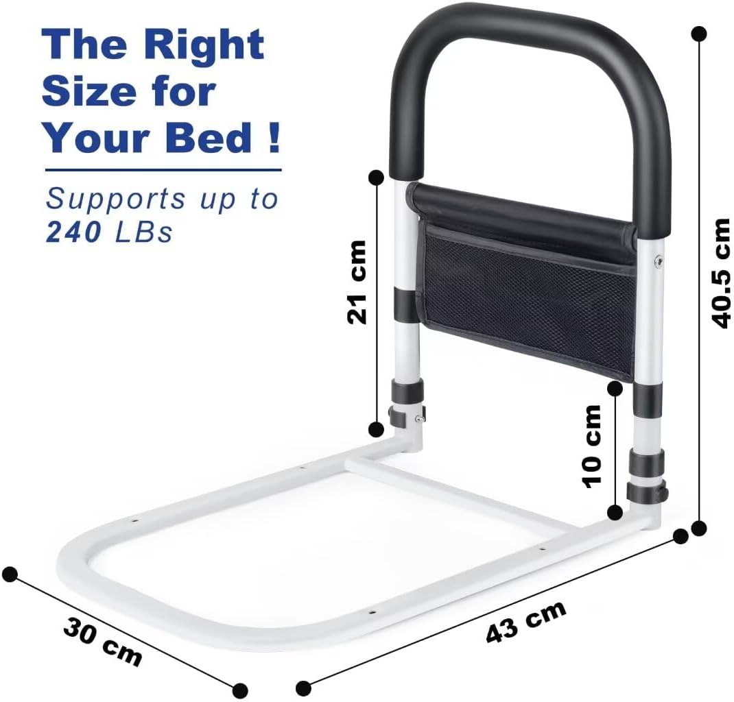 Bed Rail with Motion Light, Non-Slip Handle, Storage Pocket K730866