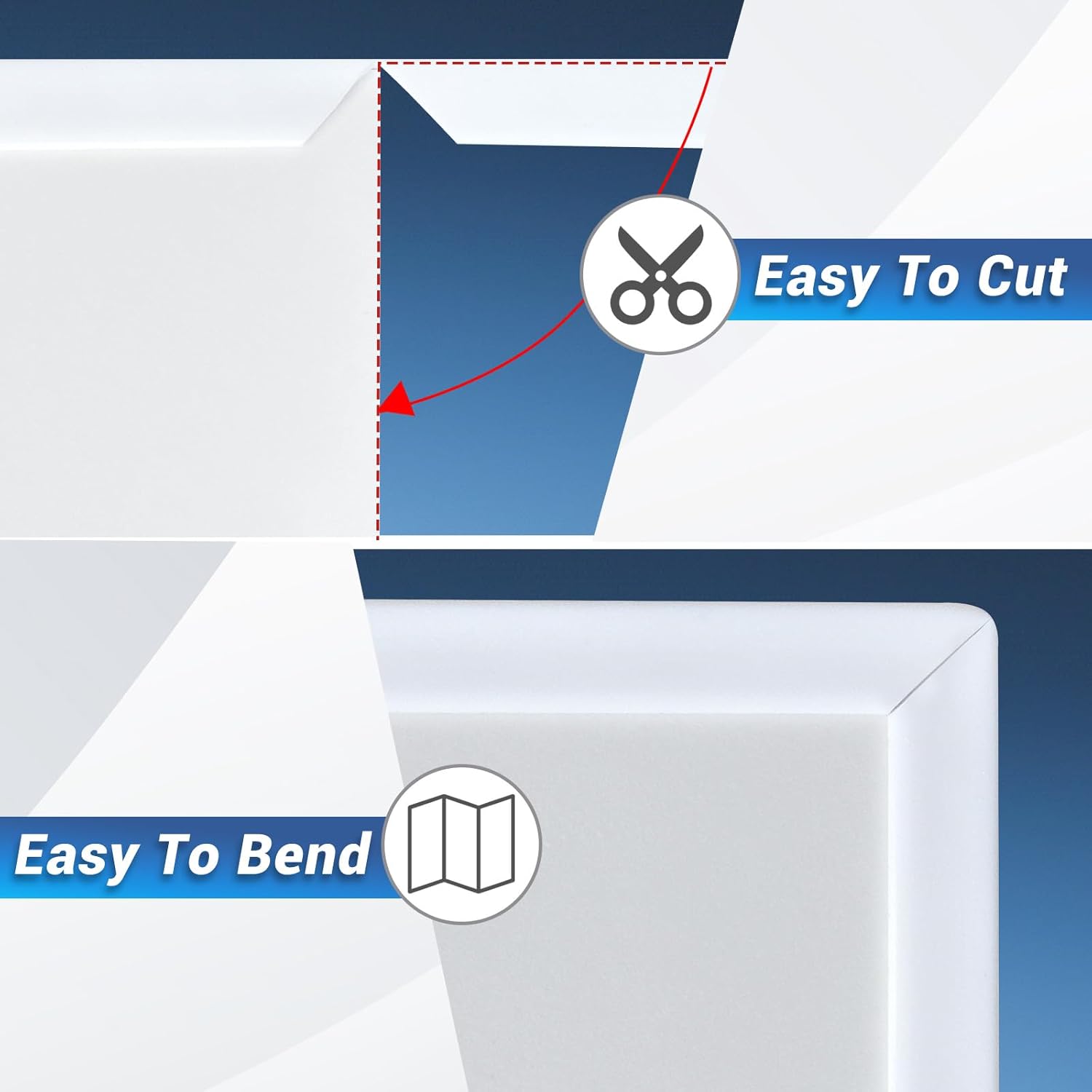 White Self Adhesive L Shaped Edge Trim, 10Ft X9377