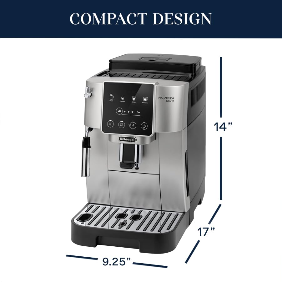 Silver Automatic Espresso & Coffee Machine with Manual Milk Frother V88153