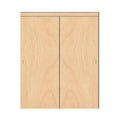 48 in. x 80 in. Smooth Flush Solid Core Stain Grade Maple MDF Interior Closet Sliding Door with Matching Trim E704458