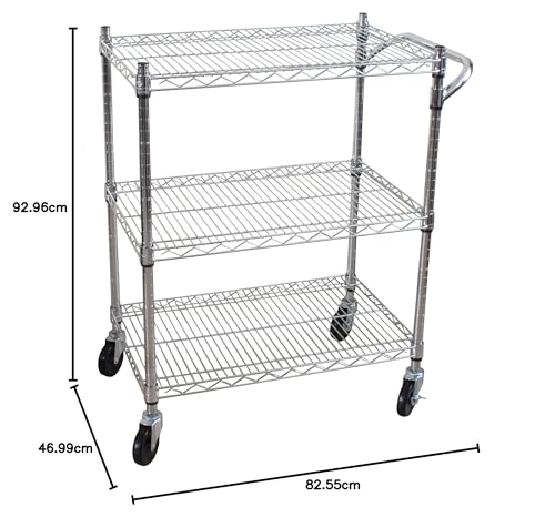Chrome 3-Tier Heavy Duty Utility Cart I100310