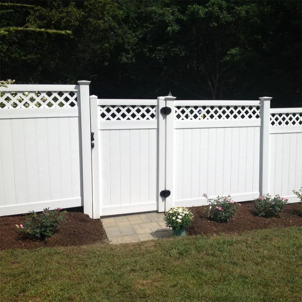 Vinyl Privacy Fence Panel Kit 6ft. H x 8ft. W White Q763054