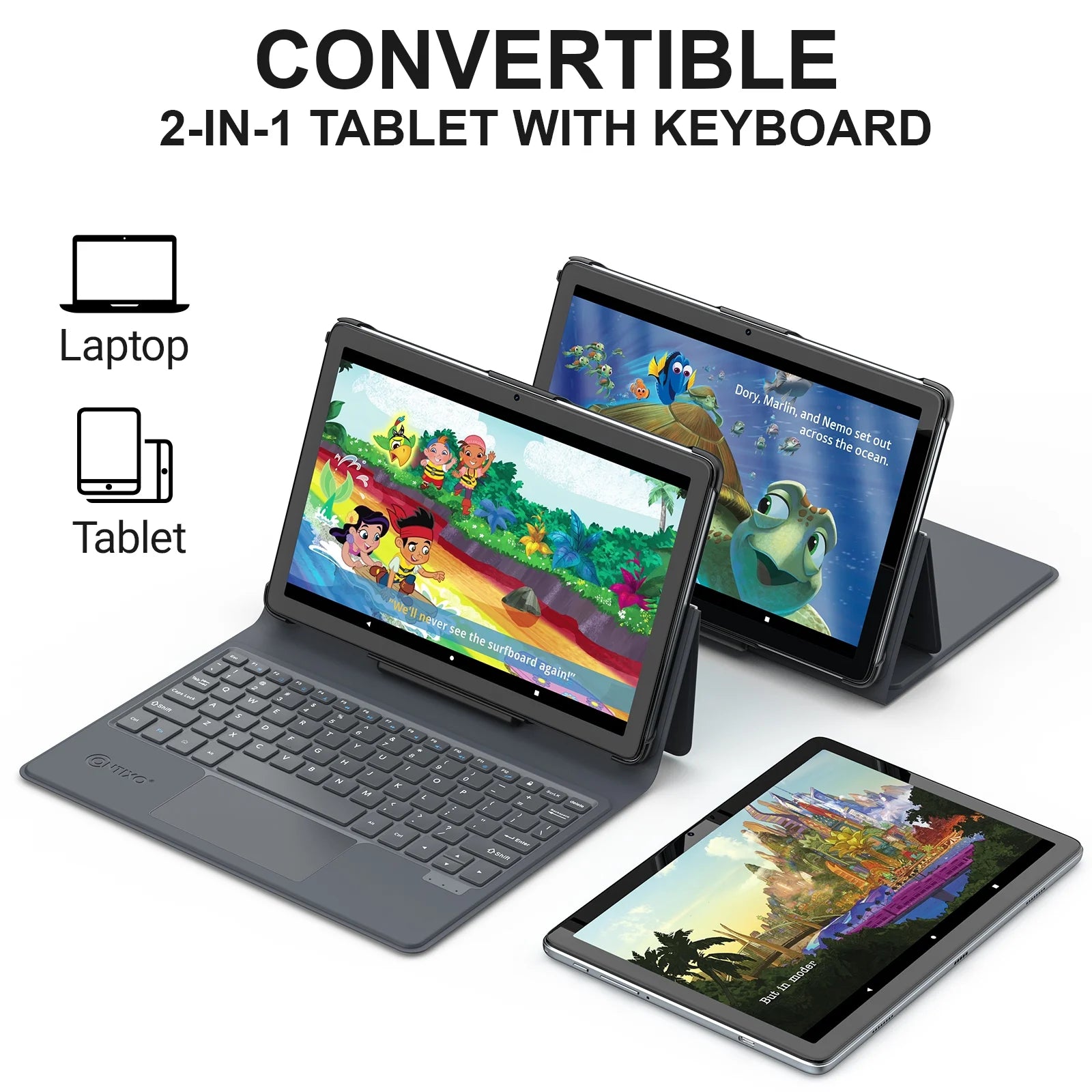 10" Android Tablet 128GB with Keyboard O814565