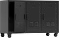 Metal Storage Cabinet with Wheels, 3 Doors L424