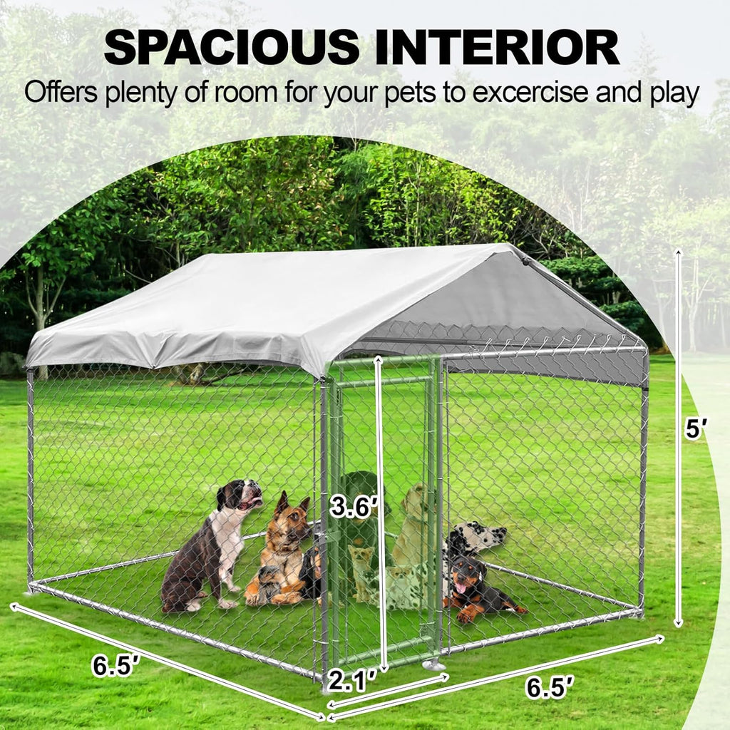 Heavy Duty Outdoor Dog Kennel with Waterproof Roof S6157