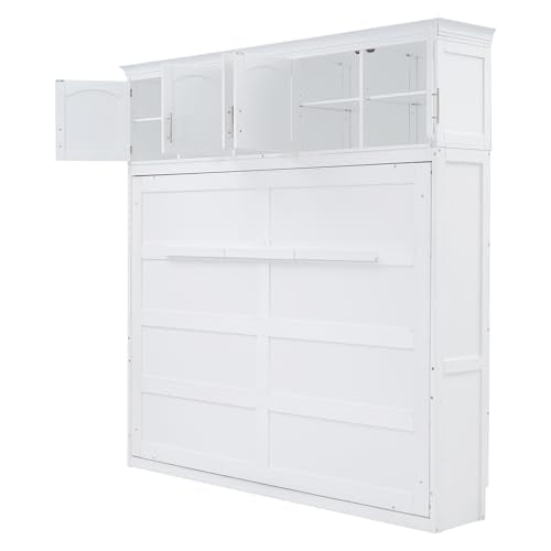 Full Size Murphy Cabinet Bed with Drawer Y605