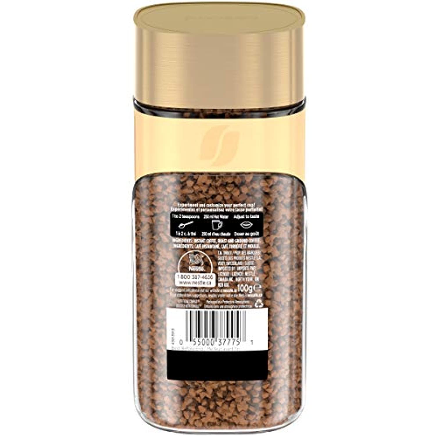 Dark Roast Instant And Roast & Ground Coffee, 100 G Jar X88851