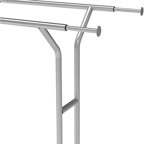 Chrome Double Rail Garment Rack F93898