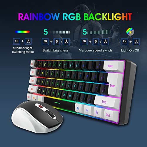 60% Wireless Gaming Keyboard and Mouse Combo U66810