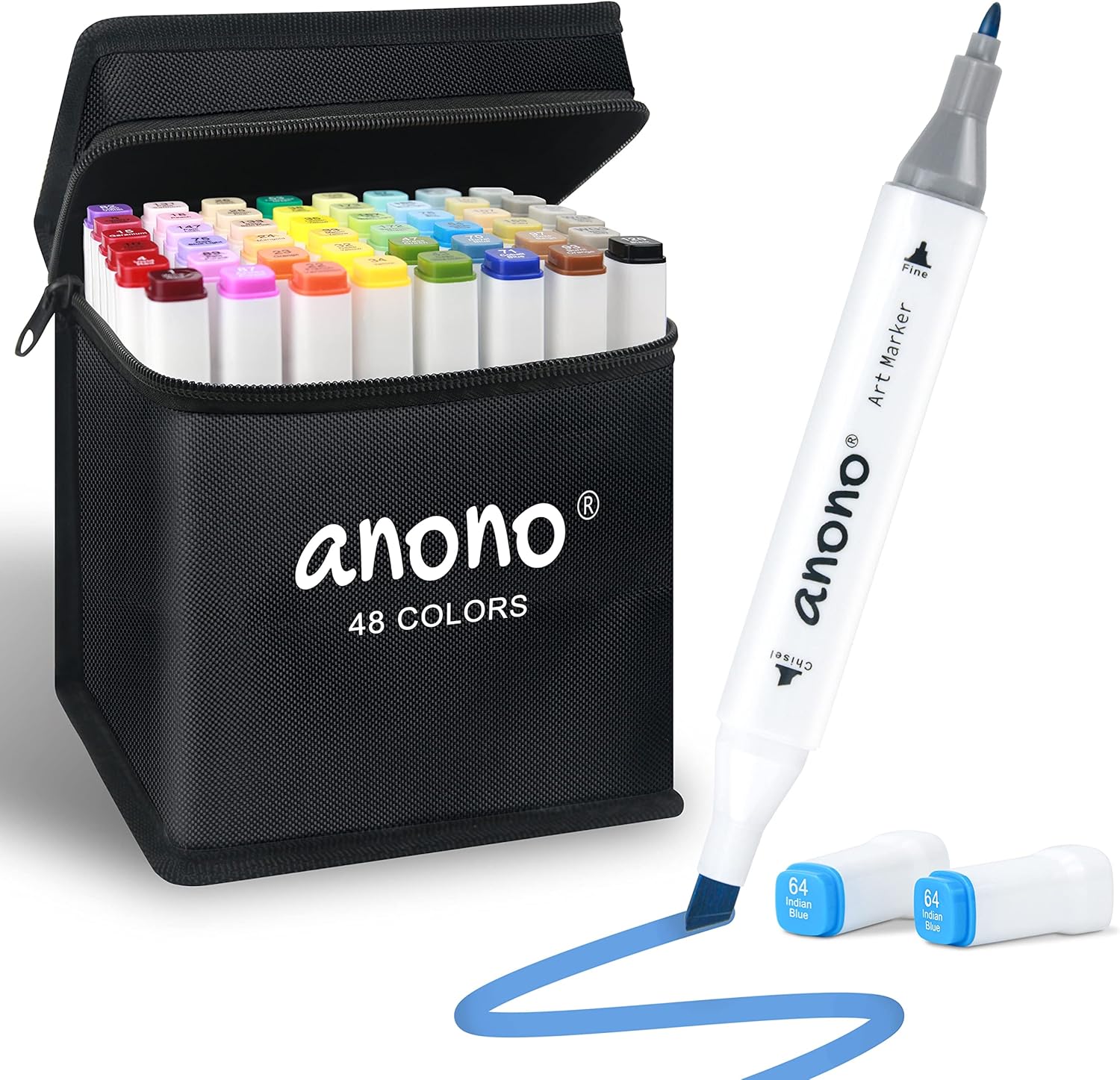 48 Colors Alcohol Markers Set Double Tipped I868