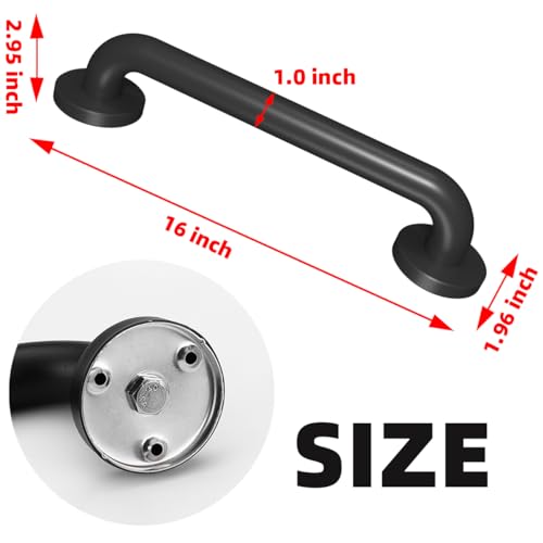 Matte Black Metal Stair Handrail 12 Inch 1 Pack M136585