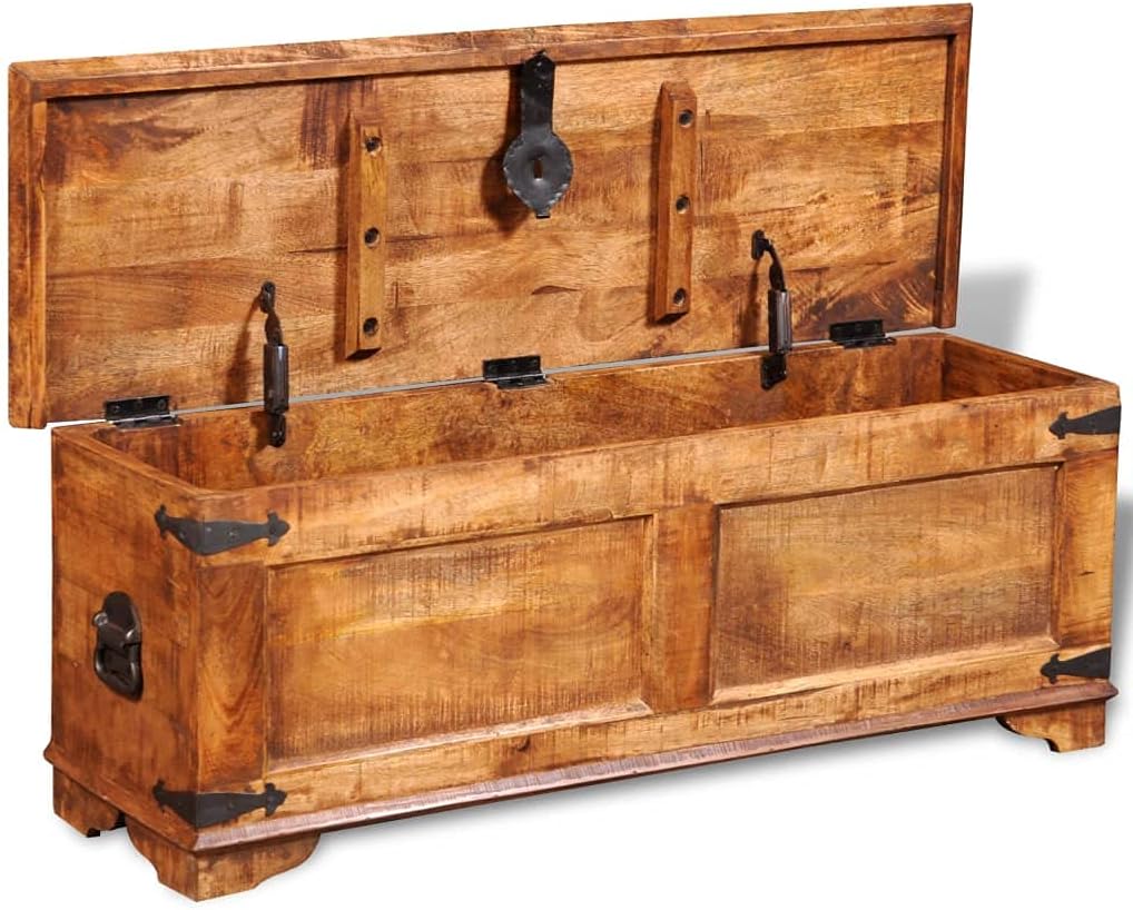 Solid Wood Storage Chest 43.3" x 13.8" x 15.7" U599