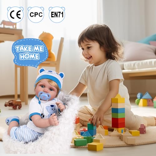 22 inch Lifelike Baby Doll with Feeding Accessories Doll Set Q96677