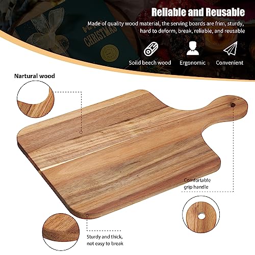 6 Pcs Acacia Wood Cutting Board with Handles G364108