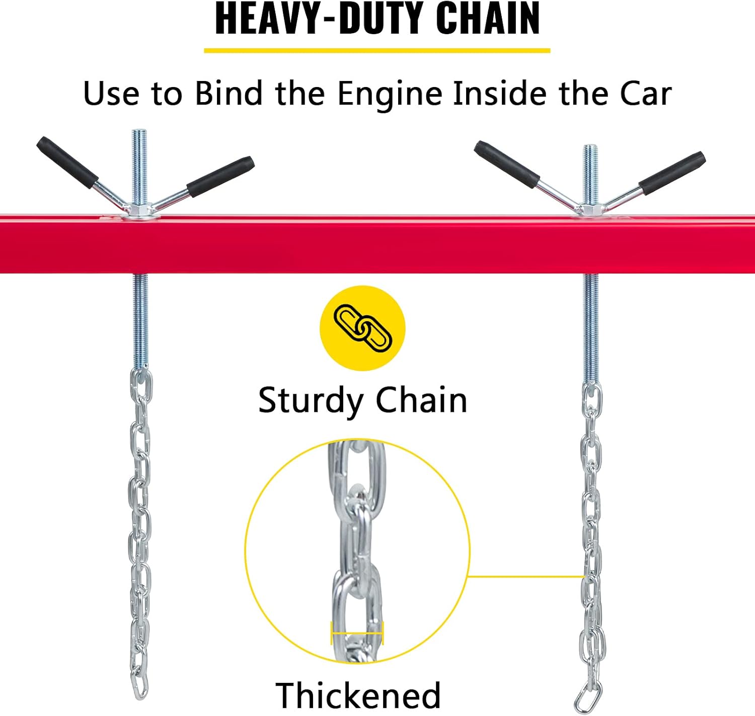Engine Support Bar 1100 Lbs Capacity 2 Point Lift Dual Hooks Y604856