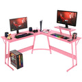 Pink L Shaped Desk L1419