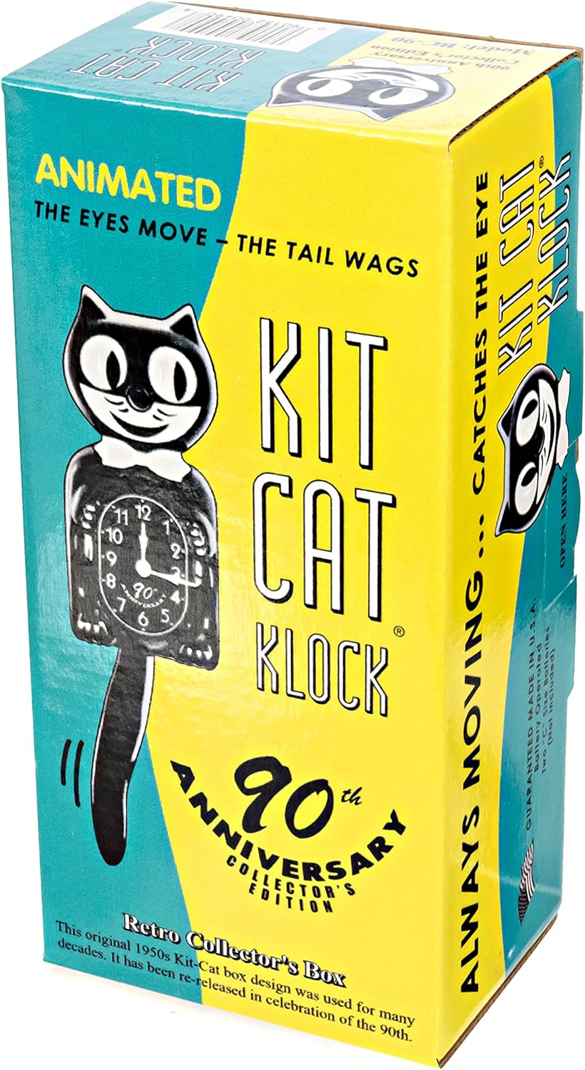 Black Cat Clock with Collectors Box X92222
