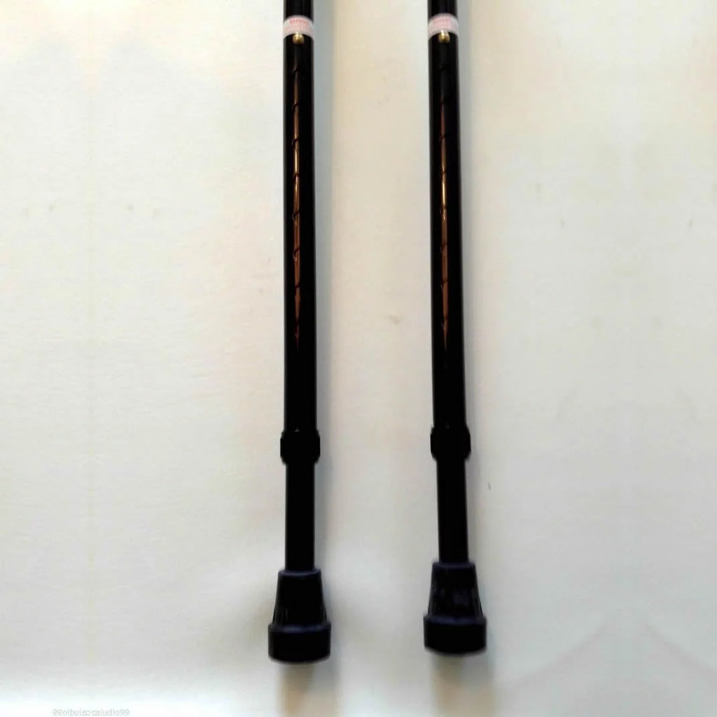 Black Forearm Crutches Size M (Pair) Lightweight Adjustable G78595