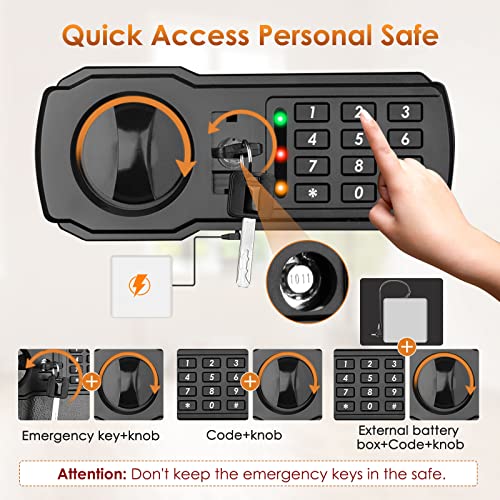 2.5 Cub Fireproof Waterproof Large Cabinet Safe Box with Fireproof Document Bag and Removable Shelf Digital Safe Z5136