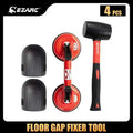 Floor Gap Fixer Tool with Double Aluminum Suction Cup, Rubber Mallet and Foam F16475