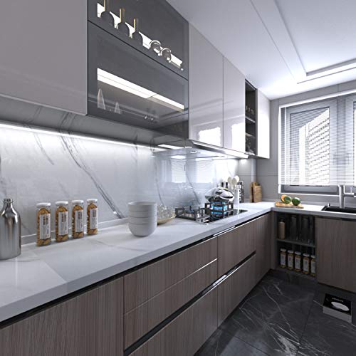 Large White Marble Wallpaper Peel Stick 31.5x591inch Waterproof Self-Adhesive Contact Paper Y763617