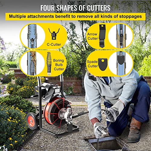 100 ft x 1/2 inch 550W Electric Drain Auger G832