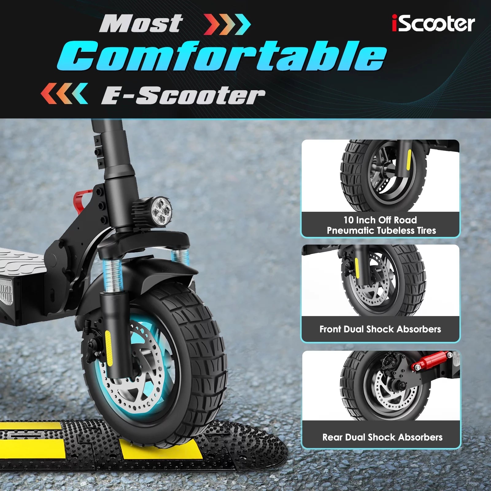 800W Electric Scooter, 25 MPH, 25Miles Range, Dual Brake, Folding Scooter G6334