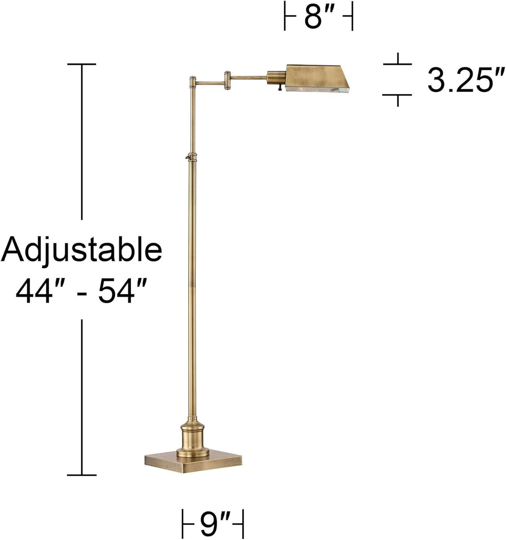 Aged Brass Metal Floor Lamp with USB Charging Port F975052