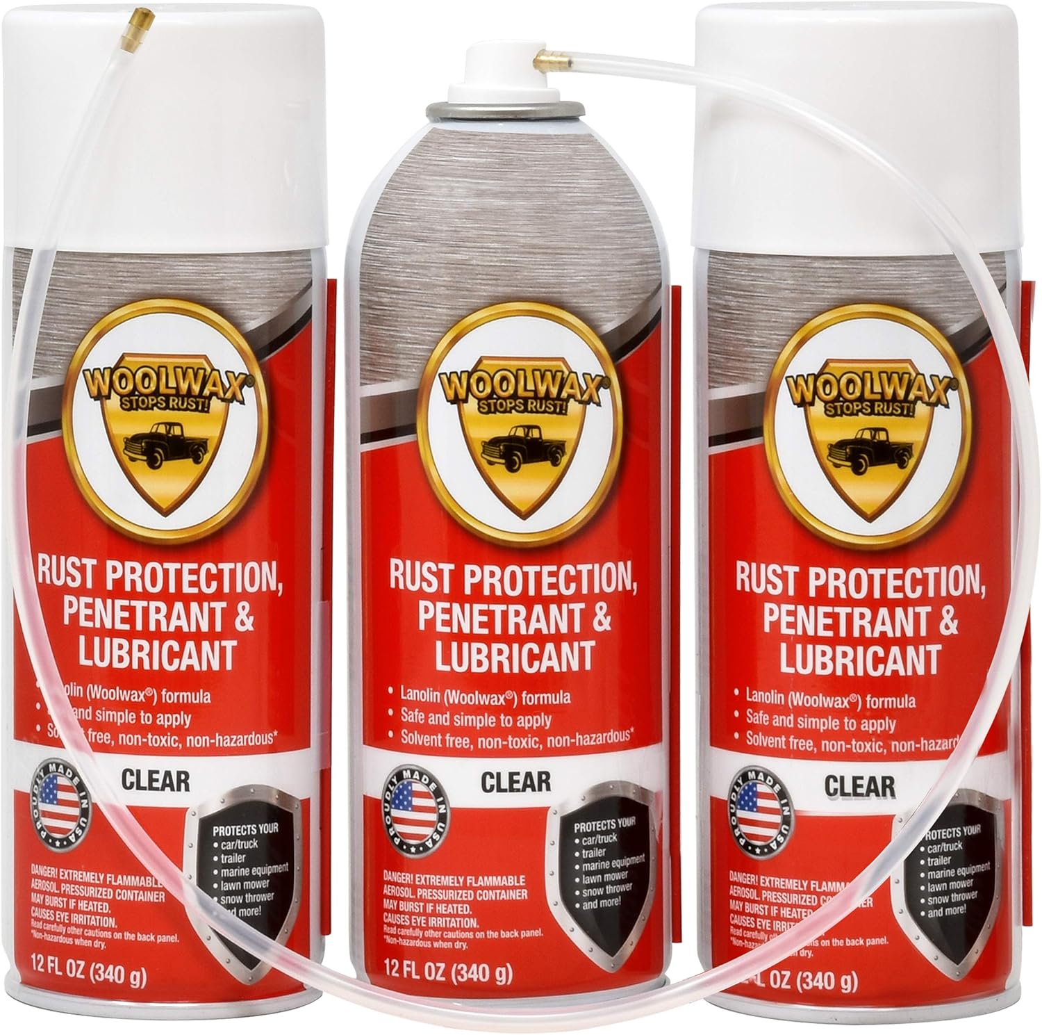 12 Oz 3 Pack Aerosol Spray Can Rust Inhibitor Anti Corrosion Penetrant Lubricant M17084