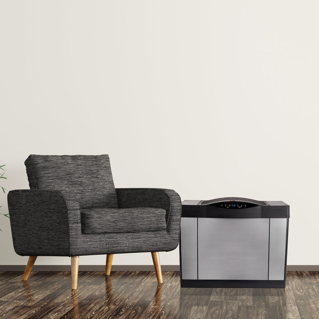 Brushed Nickel Console Evaporative Humidifier P9074
