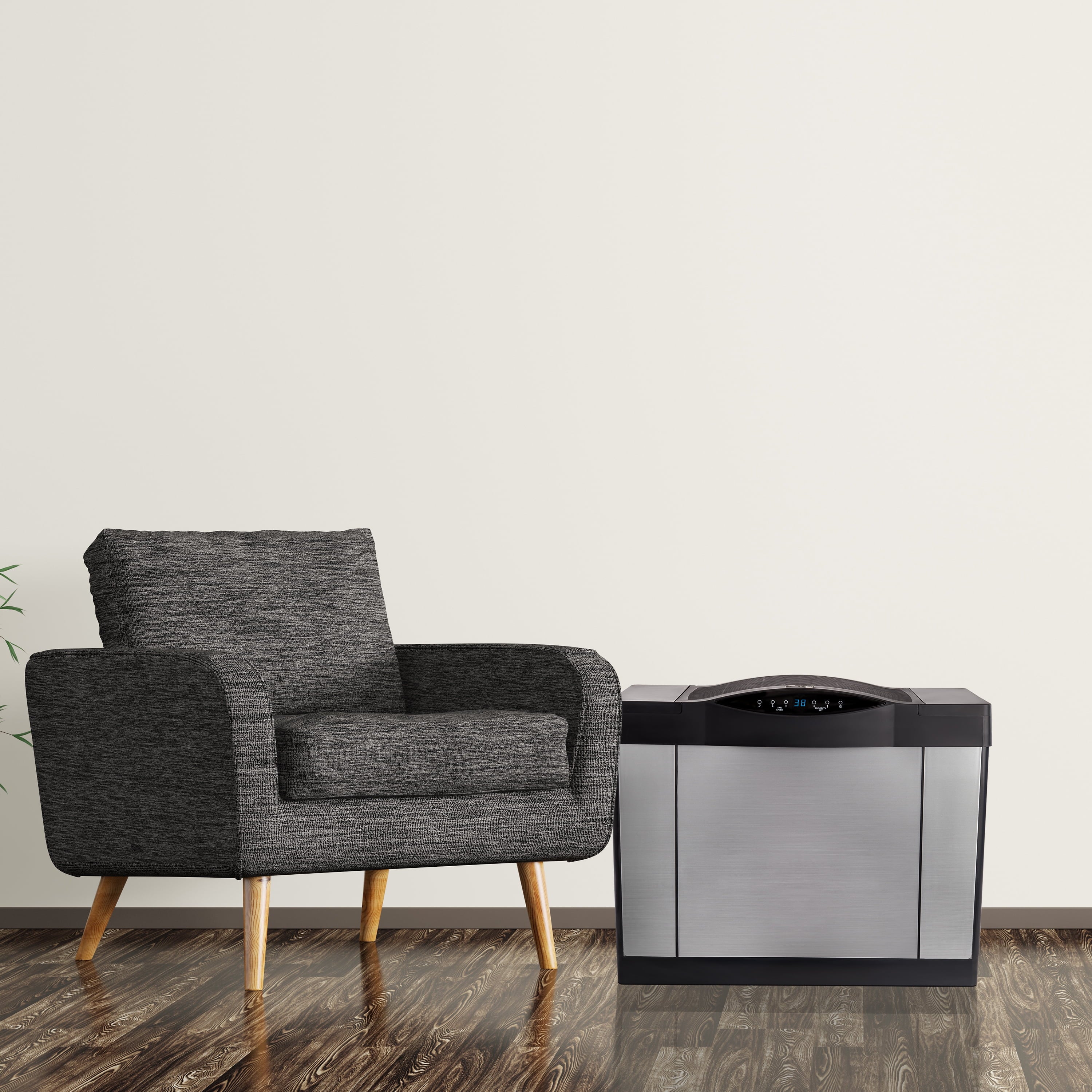 Brushed Nickel Console Evaporative Humidifier P9074