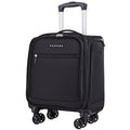 Black 14.5 Inch Softside Spinner Carry On Luggage Q73012