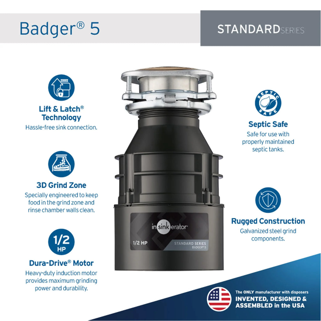 1/2 HP Continuous Feed Garbage Disposal G536