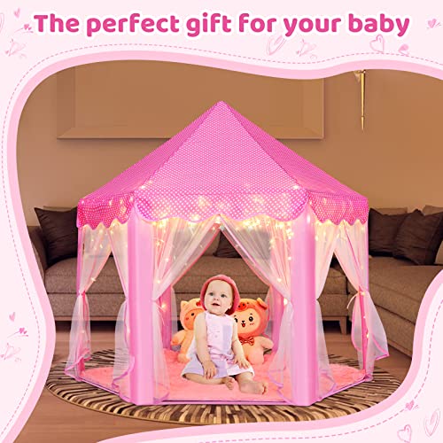 Princess Tent Playhouse with Star Lights, 55'' x 53'' S27882