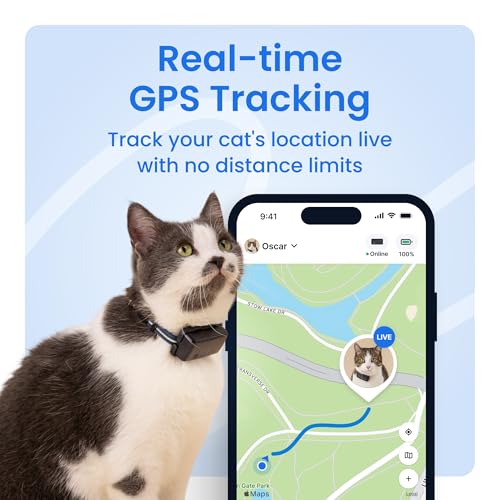 Brown GPS Cat Tracker with Breakaway Collar A4256