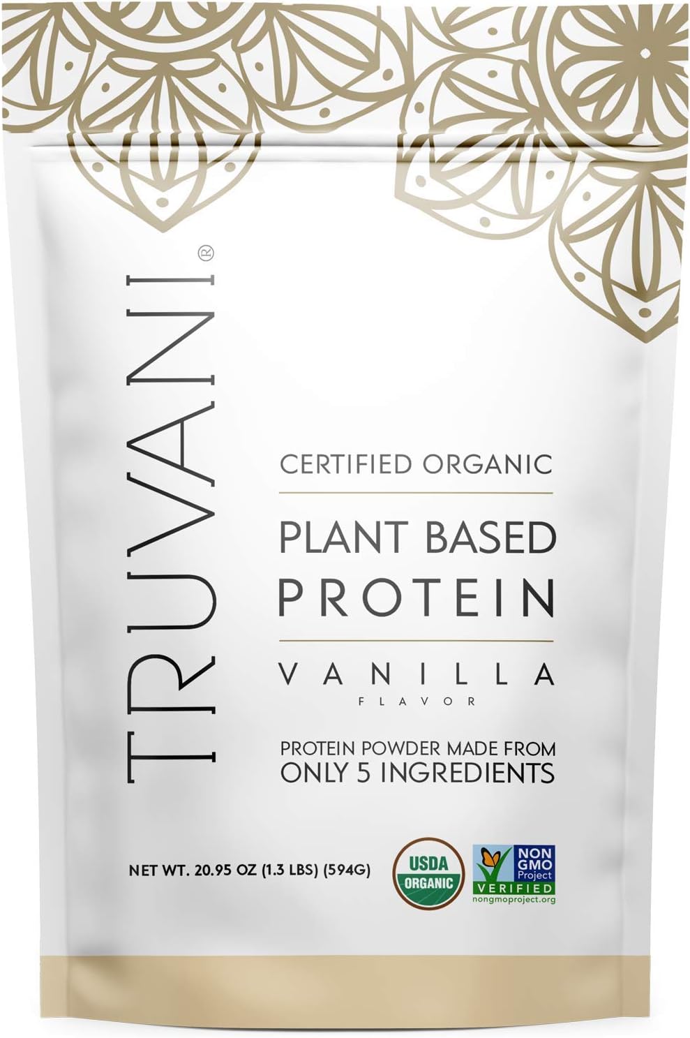 Vanilla Plant Based Protein Powder, 20.9 oz Pack of 2 Q3296