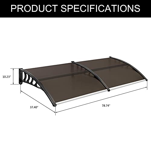 Clear Polycarbonate Window Awning 30" x 40" S281950