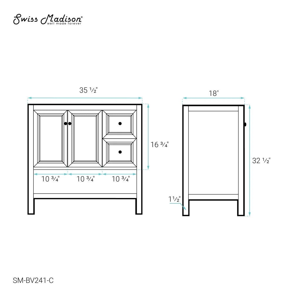 Natural Oak Bathroom Vanity S34493