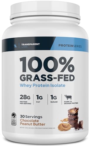 Grass-Fed Whey Protein Isolate (30 Servings, Chocolate PB) & Creatine HMB (30 Servings, Unflavored) G115