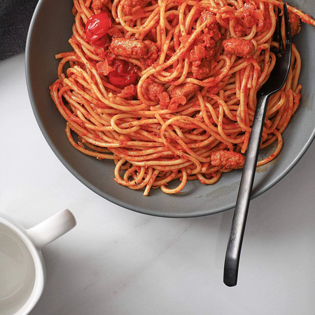 Pasta Bowls Set of 6, Ceramic Soup Bowls 30 Ounces, Grey Matte M133777