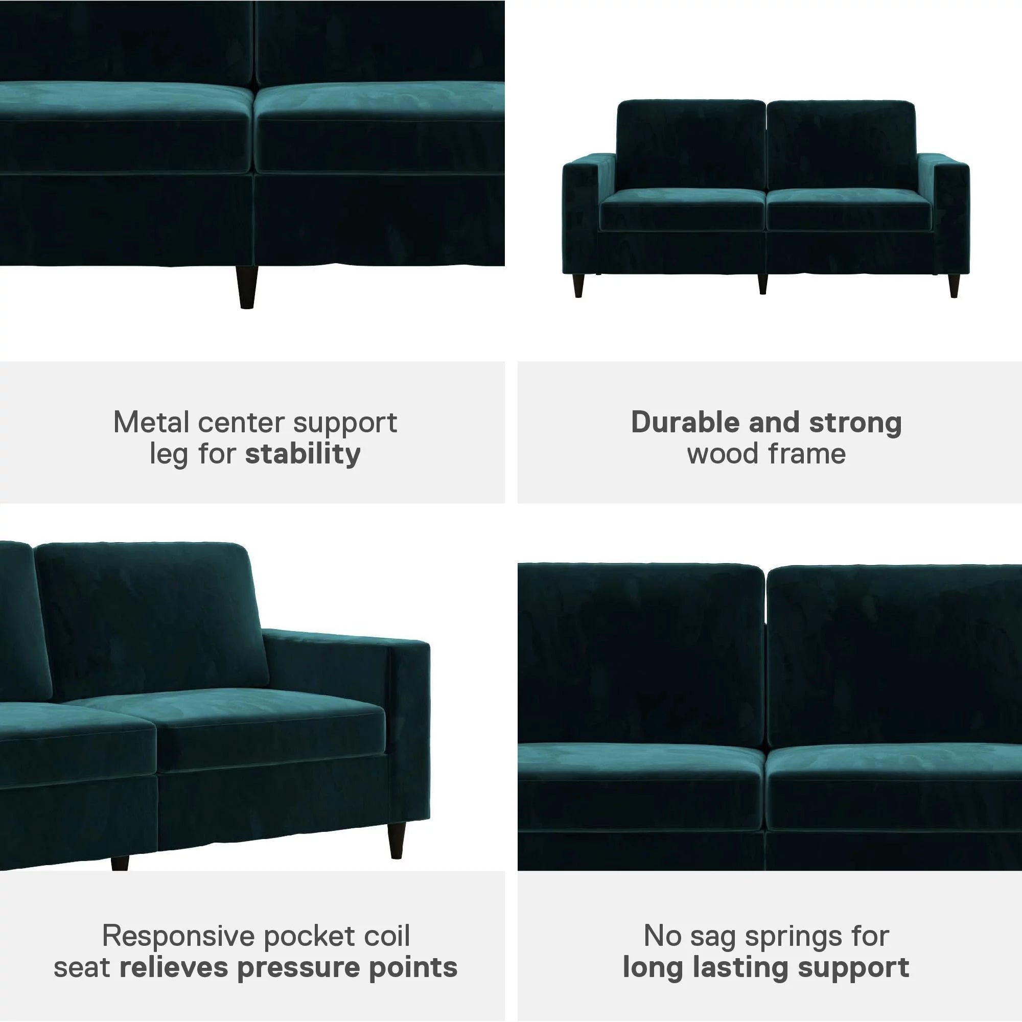 Green Velvet 3 Seater Sofa Y2849