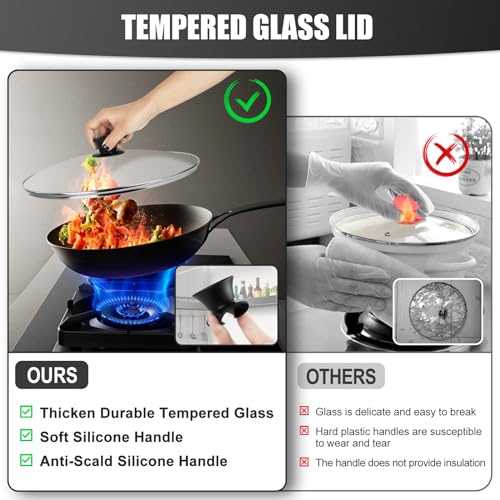 10 Inch Tempered Glass Pot Lid with Heat Resistant Handle T531179