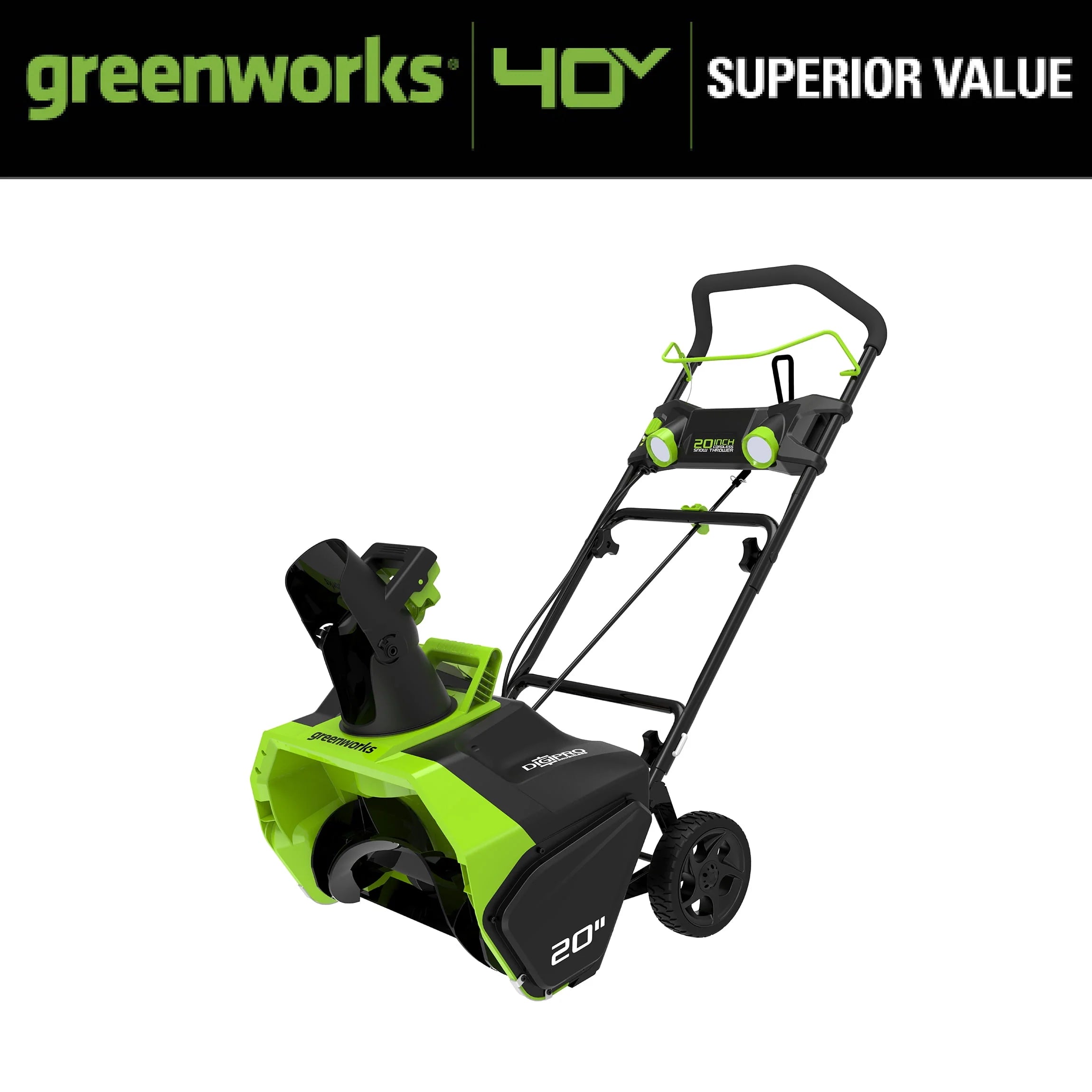 40V 20-inch Cordless Brushless Snow Blower with 4.0 Ah Battery and Charger T451