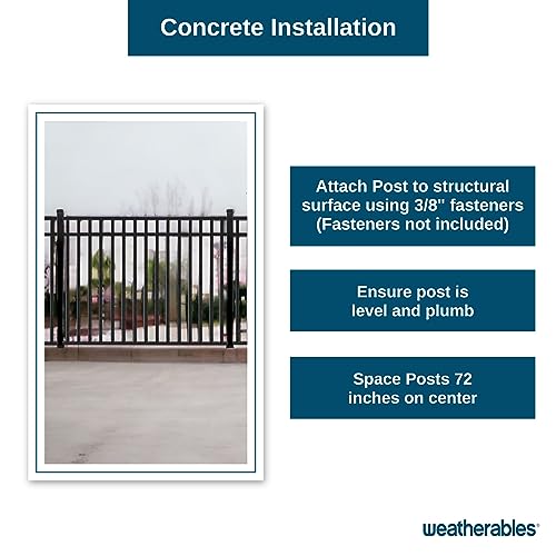 Aluminum Fence Kit (57” Post for Hard Surface) H2444