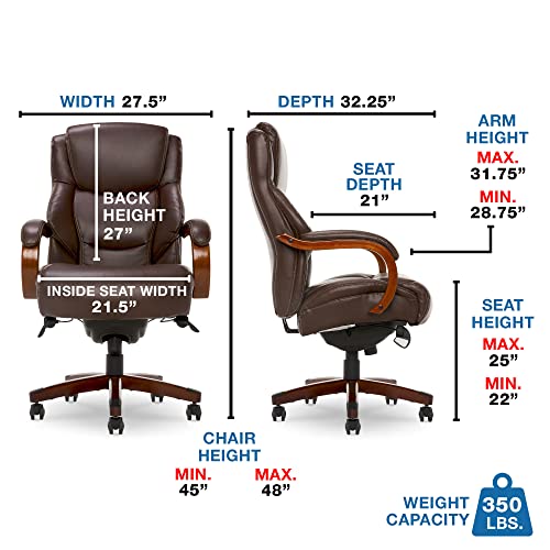 Black Bonded Leather High Back Executive Office Chair E9354