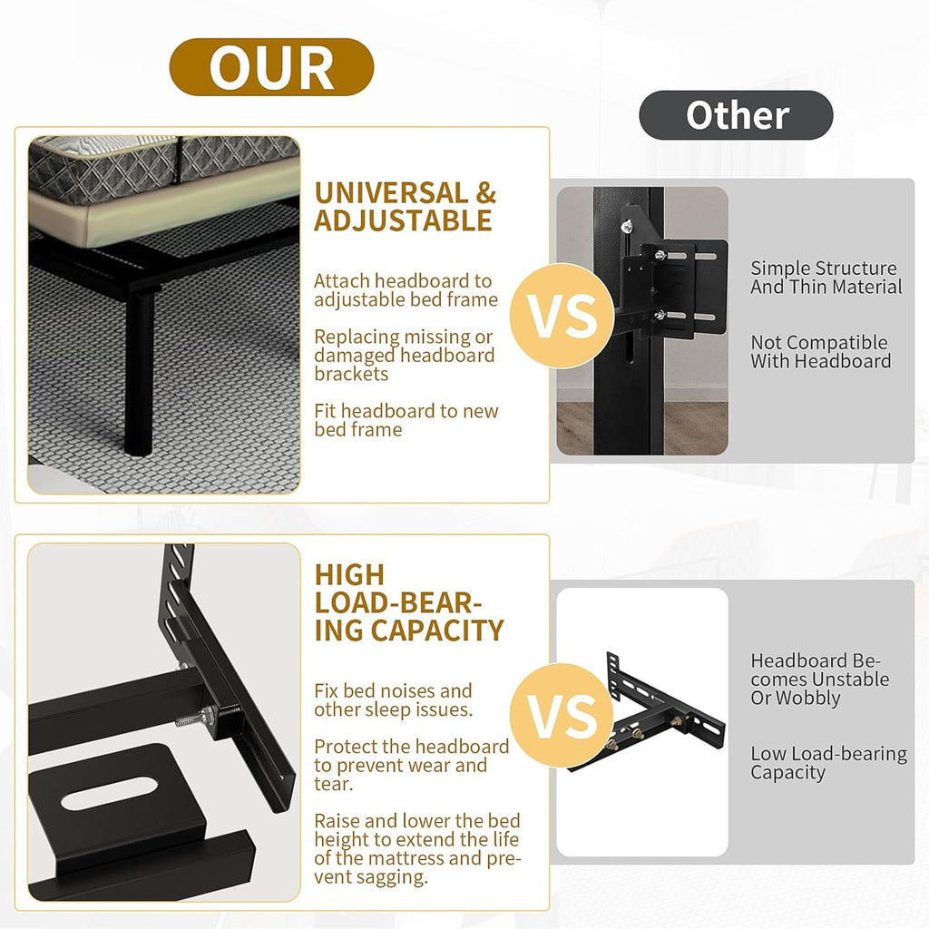 Black Headboard Brackets Y568