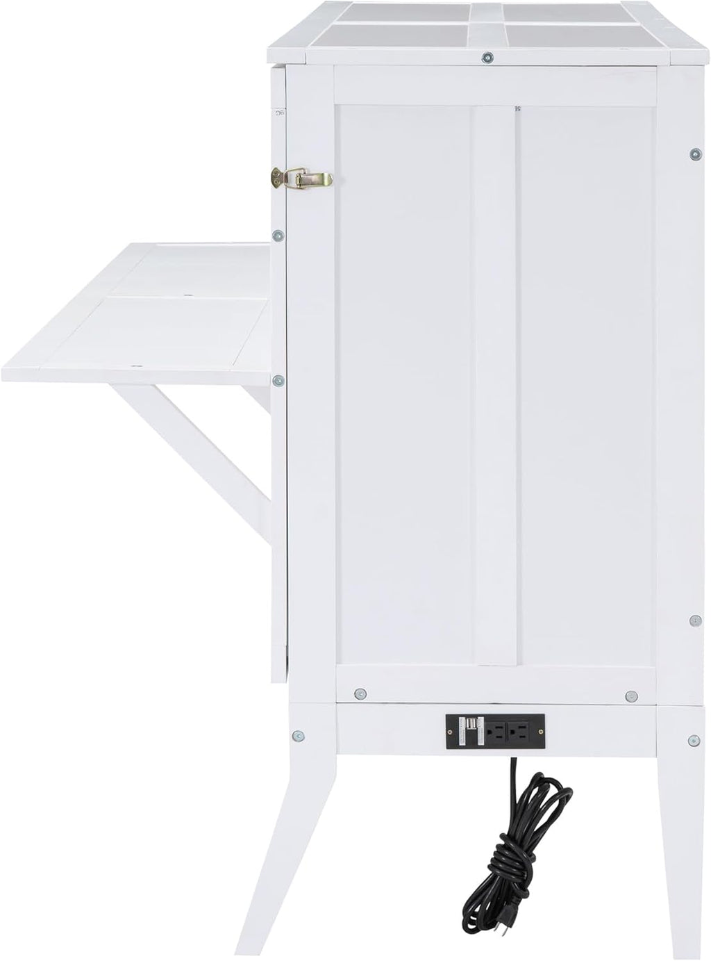 White Wood Queen Murphy Bed Y43570