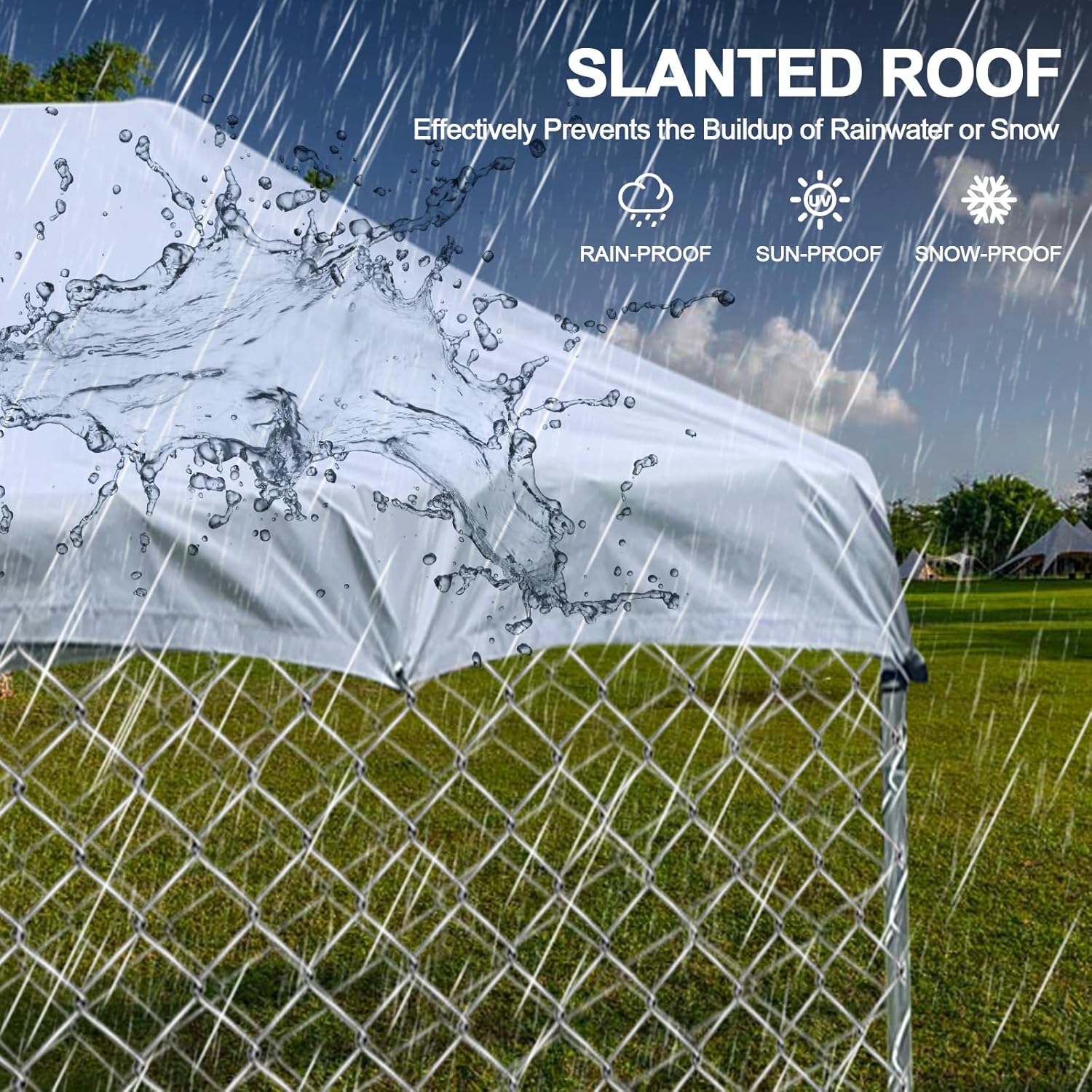 Heavy Duty Outdoor Dog Kennel with Waterproof Roof S6157