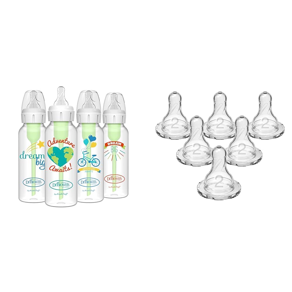 8 oz Narrow Baby Bottles with Silicone Nipple Y4963